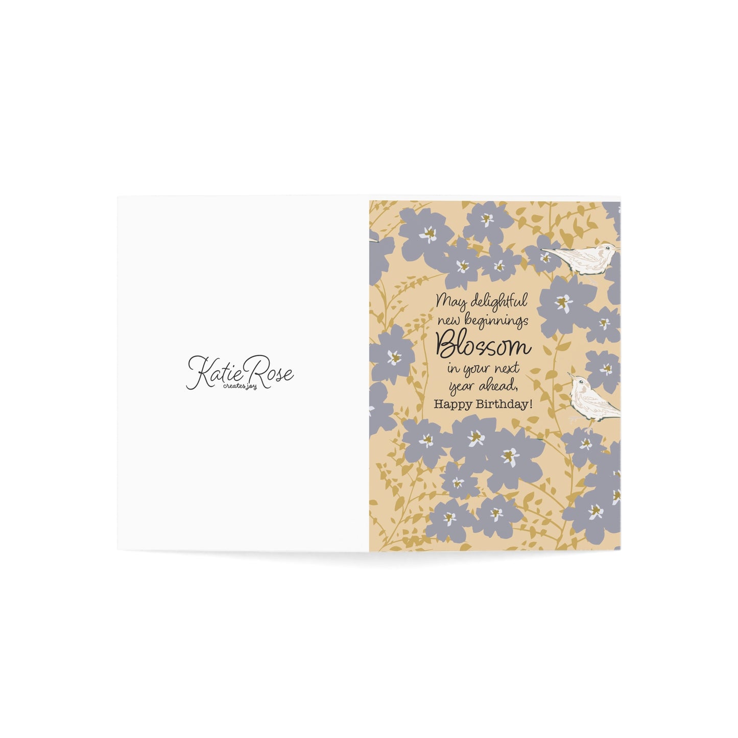 'May Delightful New Beginnings' Happy Birthday Greeting Card (1, 10, 30, and 50pcs)