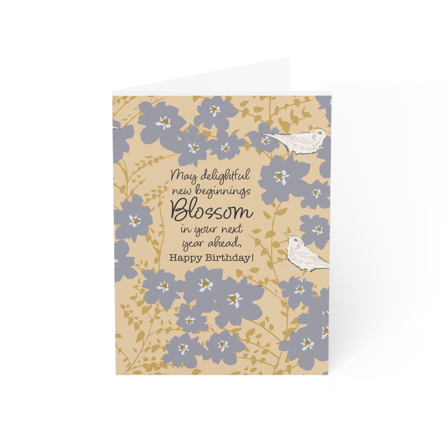 'May Delightful New Beginnings' Happy Birthday Greeting Card (1, 10, 30, and 50pcs)