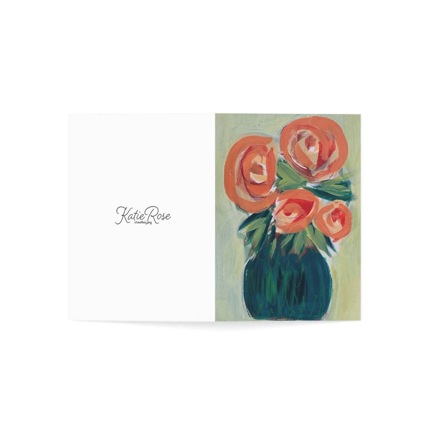 'Pink Roses' Art Cards (1, 10, 30, and 50pcs)
